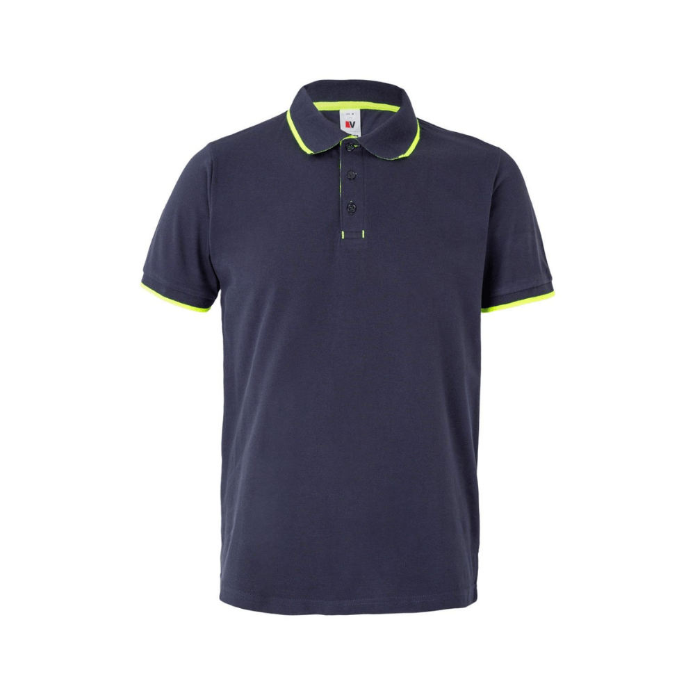 Polo bicolor raya manga corta Velilla 105505