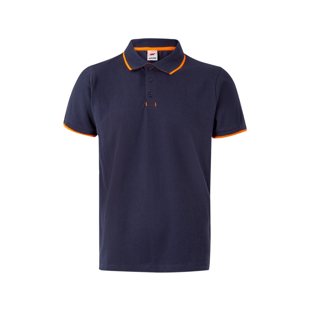 Polo bicolor raya manga corta Velilla 105505