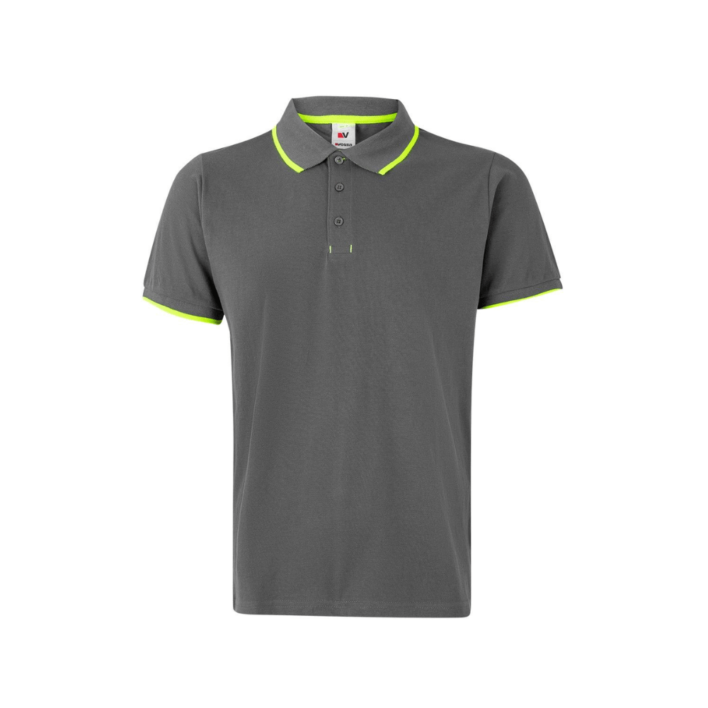 Polo bicolor raya manga corta Velilla 105505