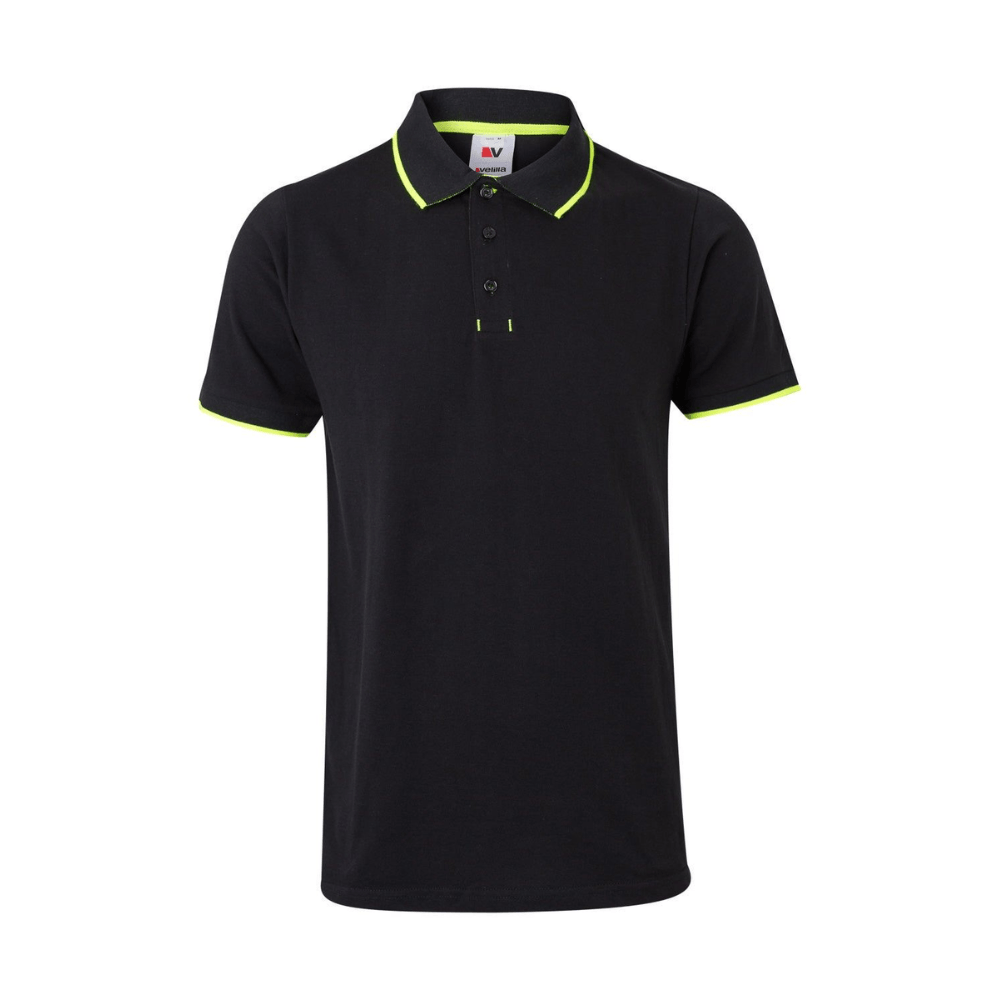 Polo bicolor raya manga corta Velilla 105505
