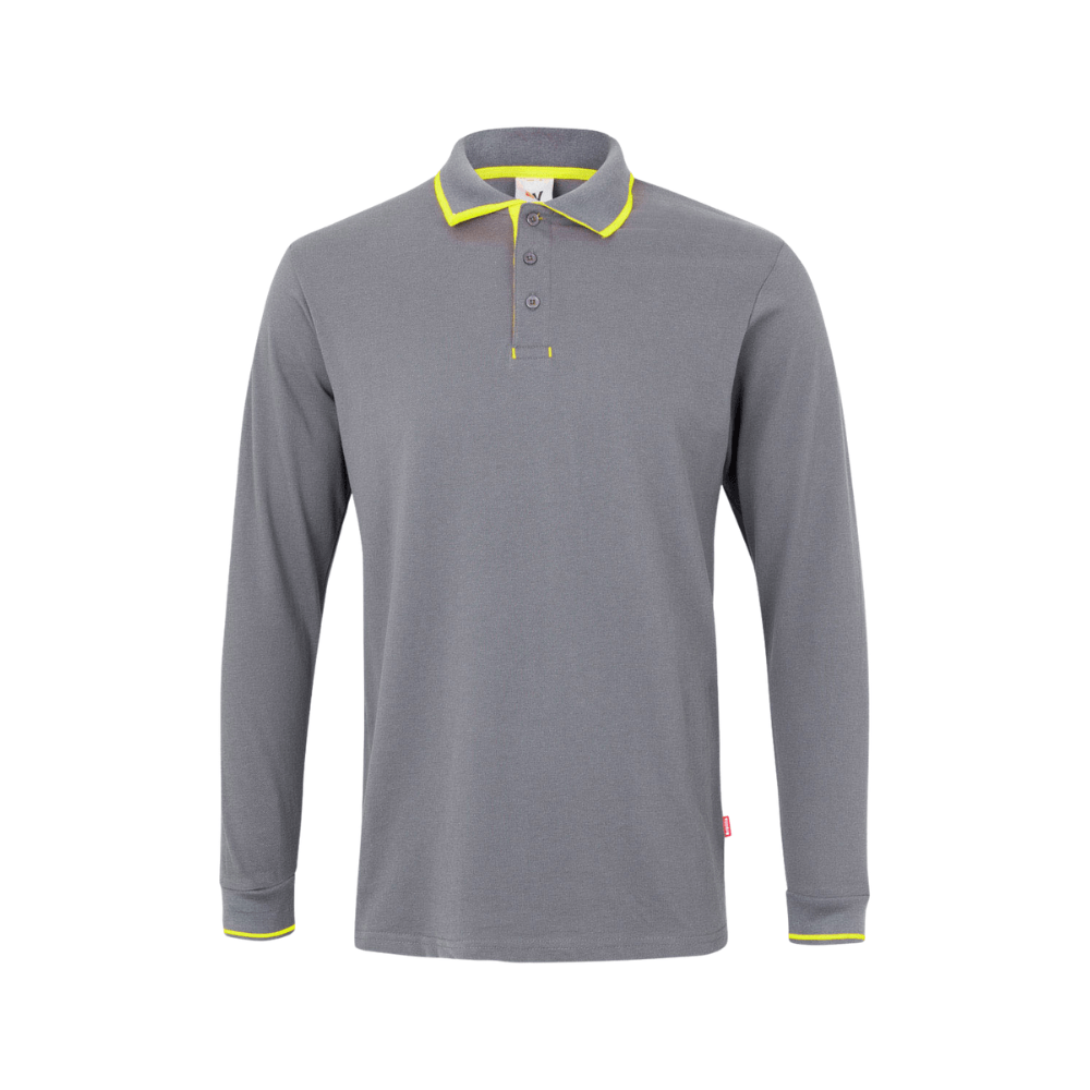 Polo bicolor raya manga larga Velilla 105515