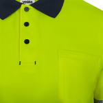 Polo poliéster reciclado bicolor manga larga con cintas segmentadas Velilla 305535