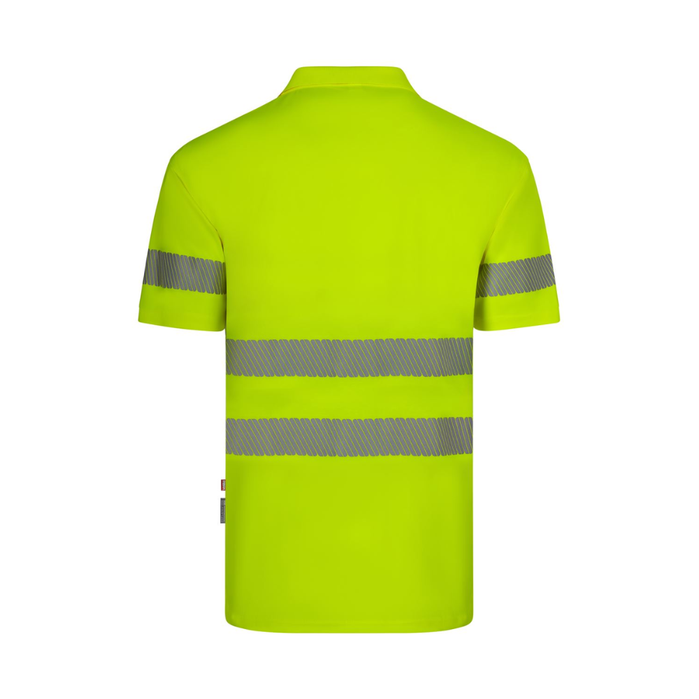 Polo poliéster reciclado manga corta con cintas segmentadas Velilla 305532