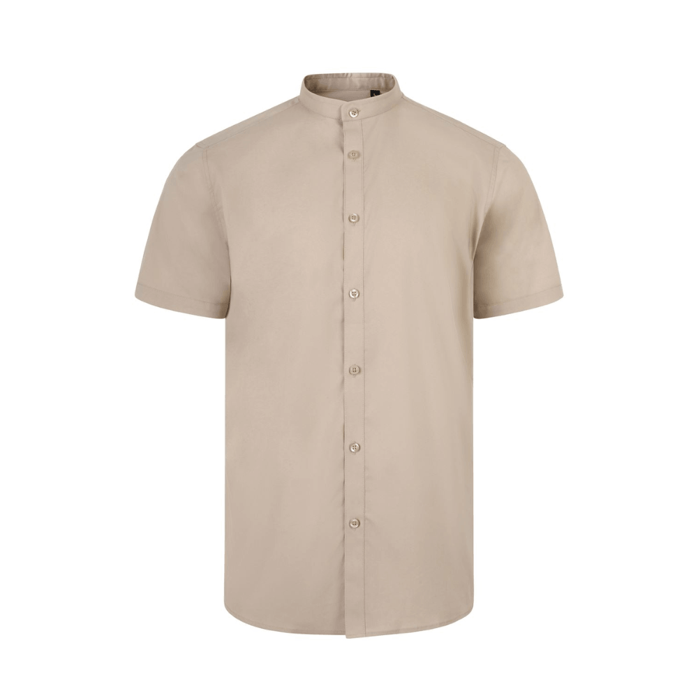 Camisa cuello tirilla stretch manga corta hombre Velilla 405012S