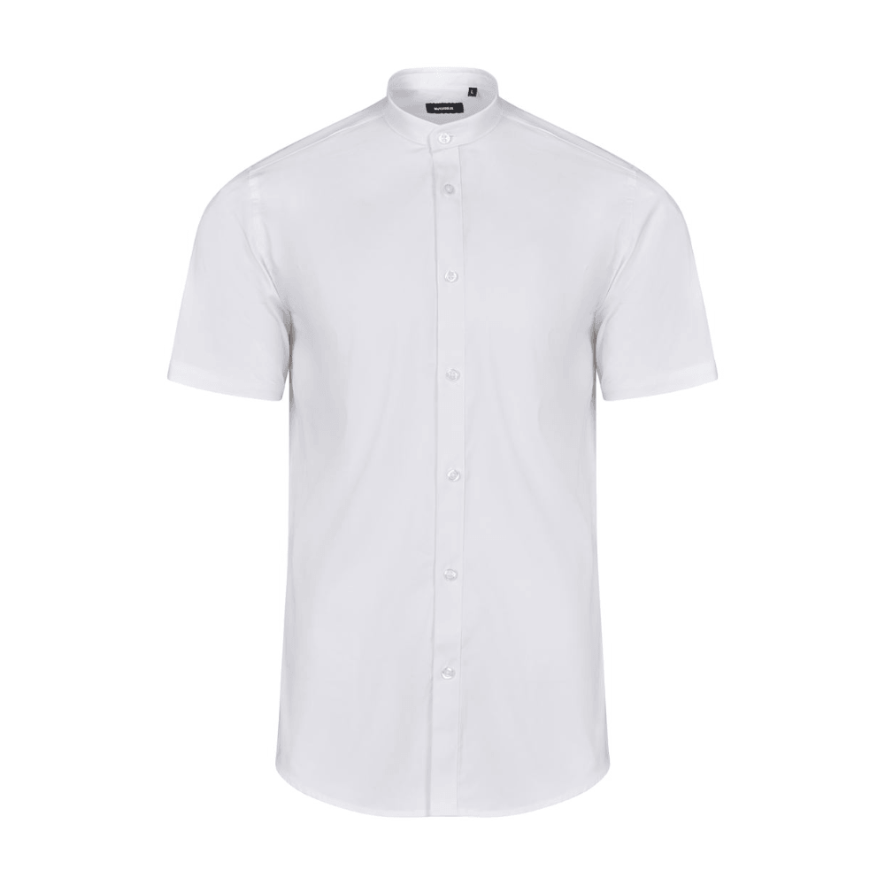 Camisa cuello tirilla stretch manga corta hombre Velilla 405012S