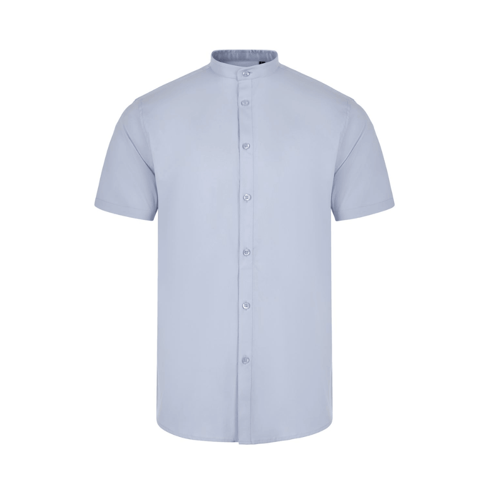 Camisa cuello tirilla stretch manga corta hombre Velilla 405012S