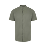 Camisa cuello tirilla stretch manga corta hombre Velilla 405012S