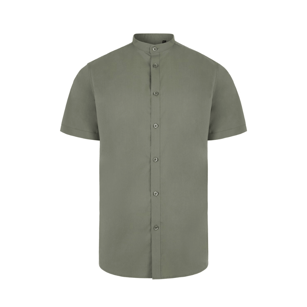 Camisa cuello tirilla stretch manga corta hombre Velilla 405012S