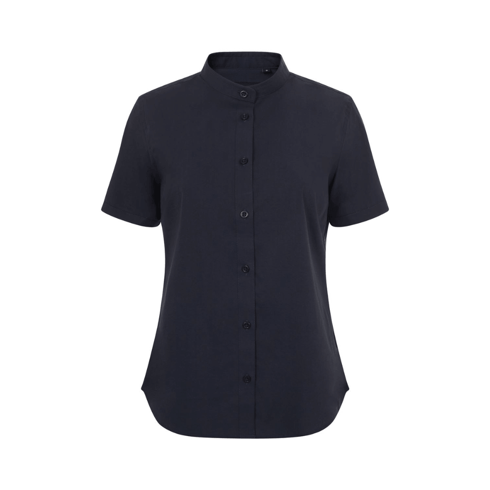 Camisa cuello tirilla stretch manga corta mujer Velilla 405014S