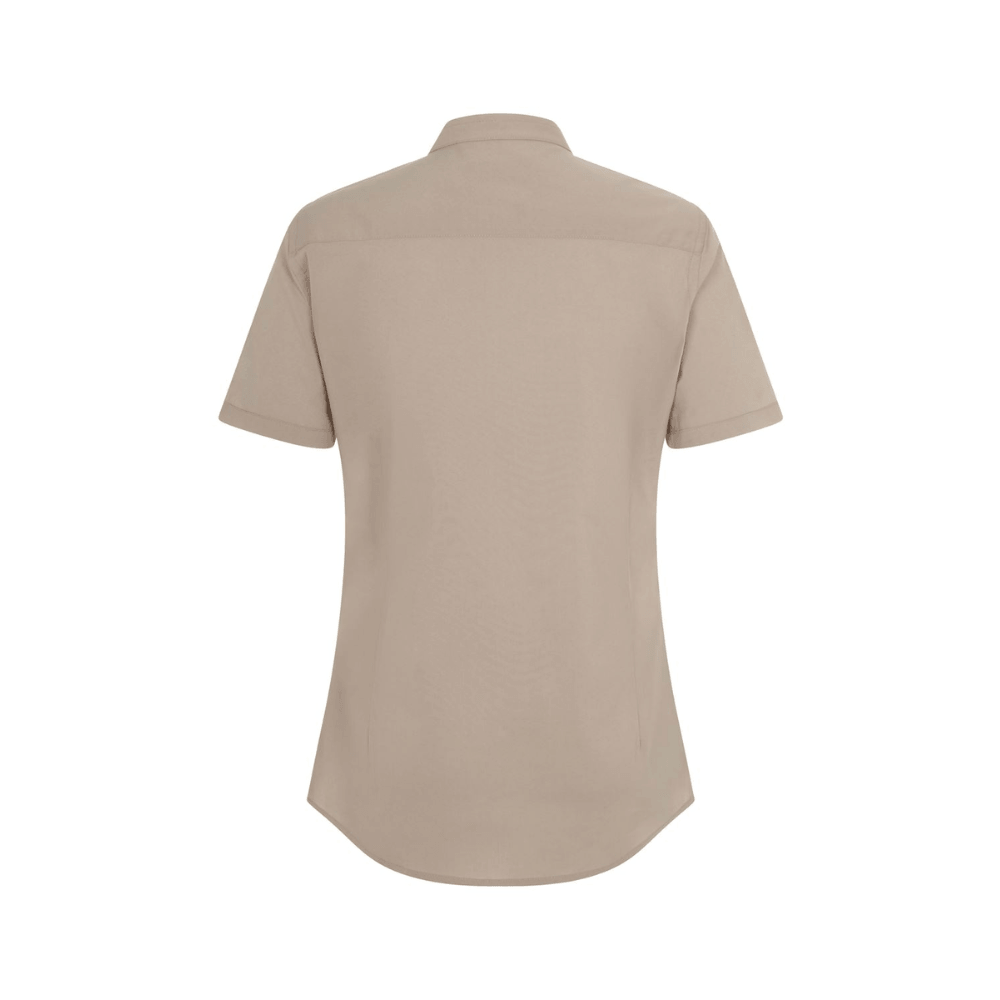 Camisa cuello tirilla stretch manga corta mujer Velilla 405014S