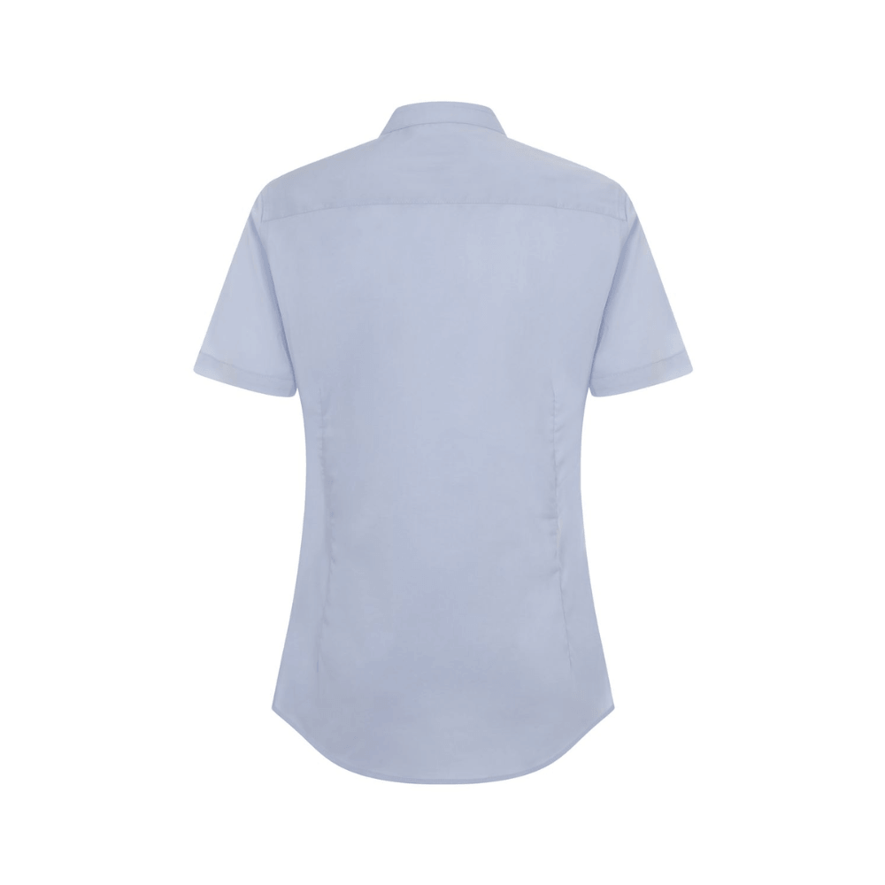 Camisa cuello tirilla stretch manga corta mujer Velilla 405014S