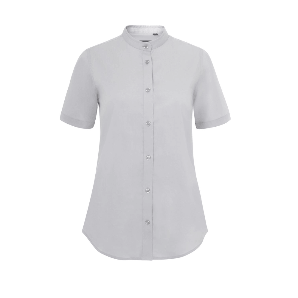Camisa cuello tirilla stretch manga corta mujer Velilla 405014S
