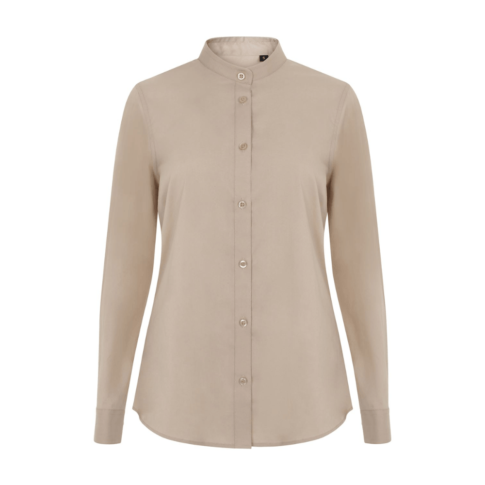 Camisa gola padre elástica manga comprida mulher Velilla 405015S