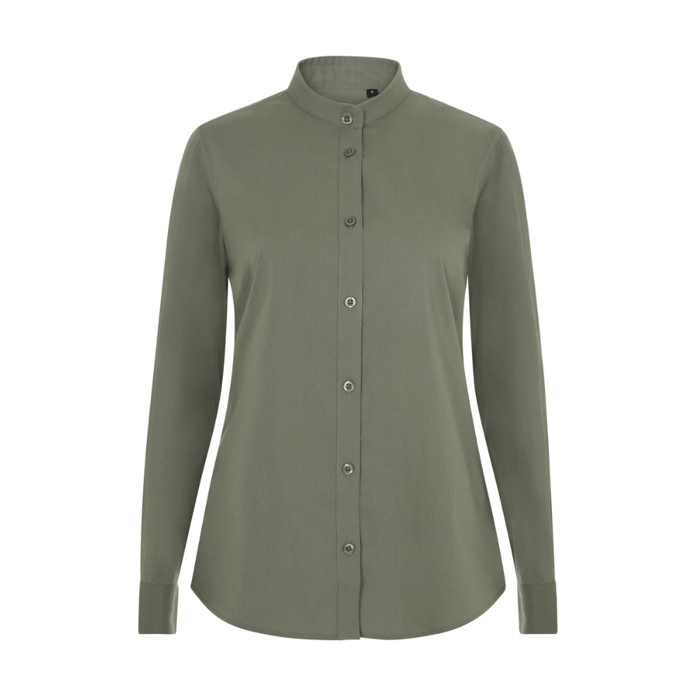 Camisa gola padre elástica manga comprida mulher Velilla 405015S