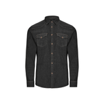Camisa de ganga stretch de manga comprida para homem Velilla 405006S