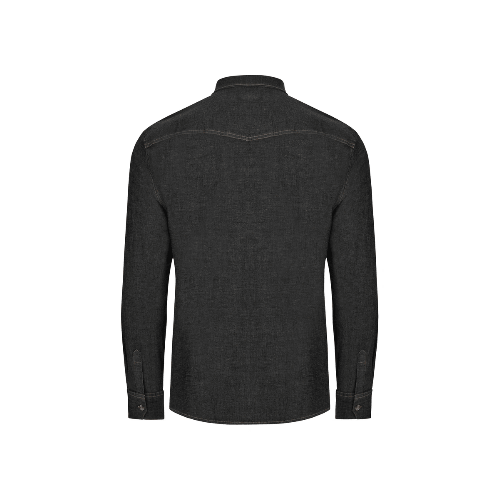 Camisa de ganga stretch de manga comprida para homem Velilla 405006S