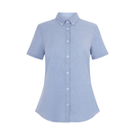 Camisa oxford stretch manga corta mujer Velilla 405025S