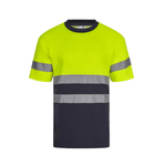Camiseta algodón bicolor manga corta reflectante Velilla 305613