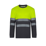 Camiseta algodón bicolor manga larga reflectante Velilla 305615