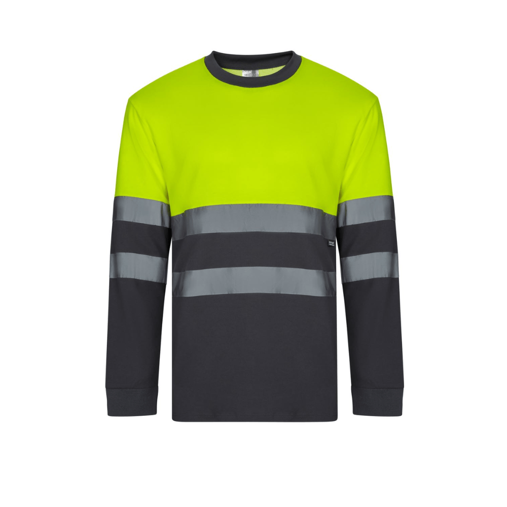 Camiseta algodón bicolor manga larga reflectante Velilla 305615
