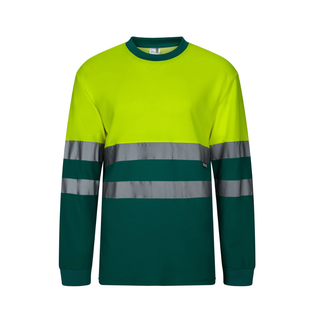 Camiseta algodón bicolor manga larga reflectante Velilla 305615