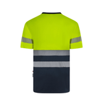 Camiseta poliéster reciclado bicolor manga corta con cintas segmentadas Velilla 305633
