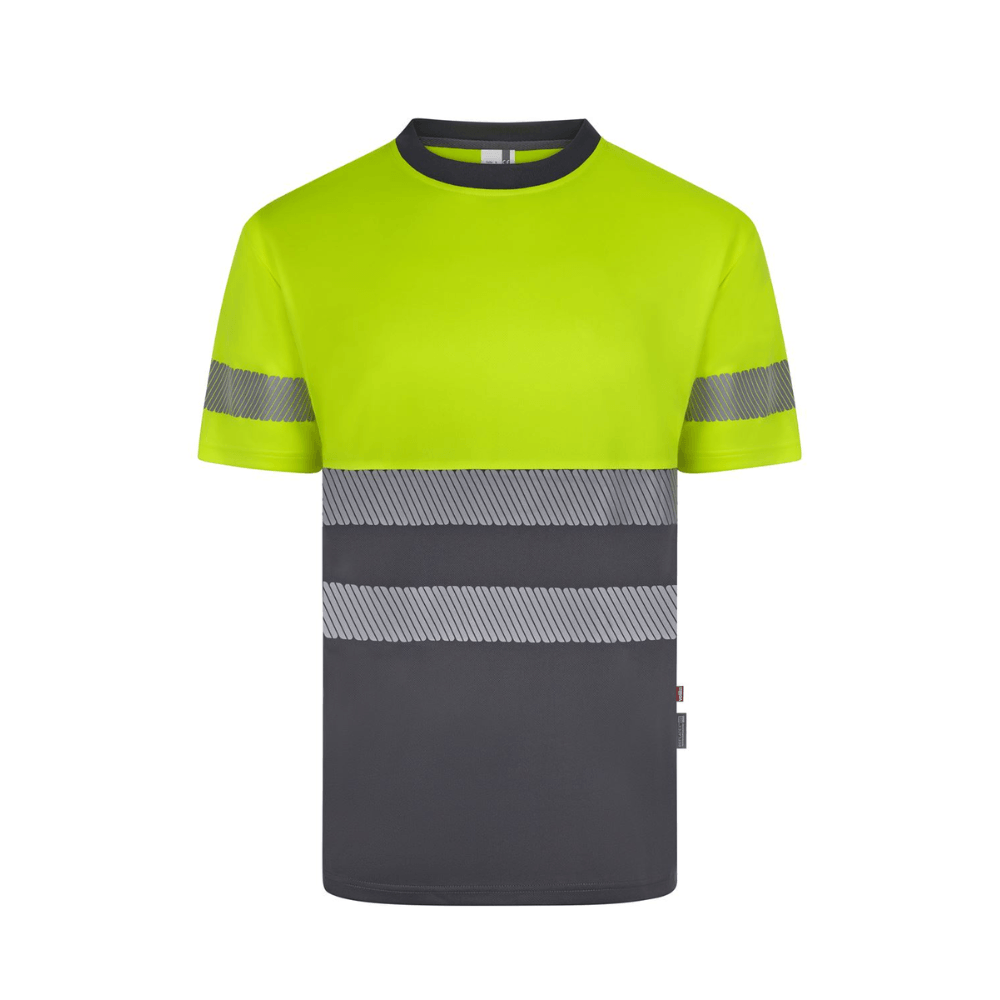 Camiseta poliéster reciclado bicolor manga corta con cintas segmentadas Velilla 305633