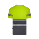 Camiseta poliéster reciclado bicolor manga corta con cintas segmentadas Velilla 305633