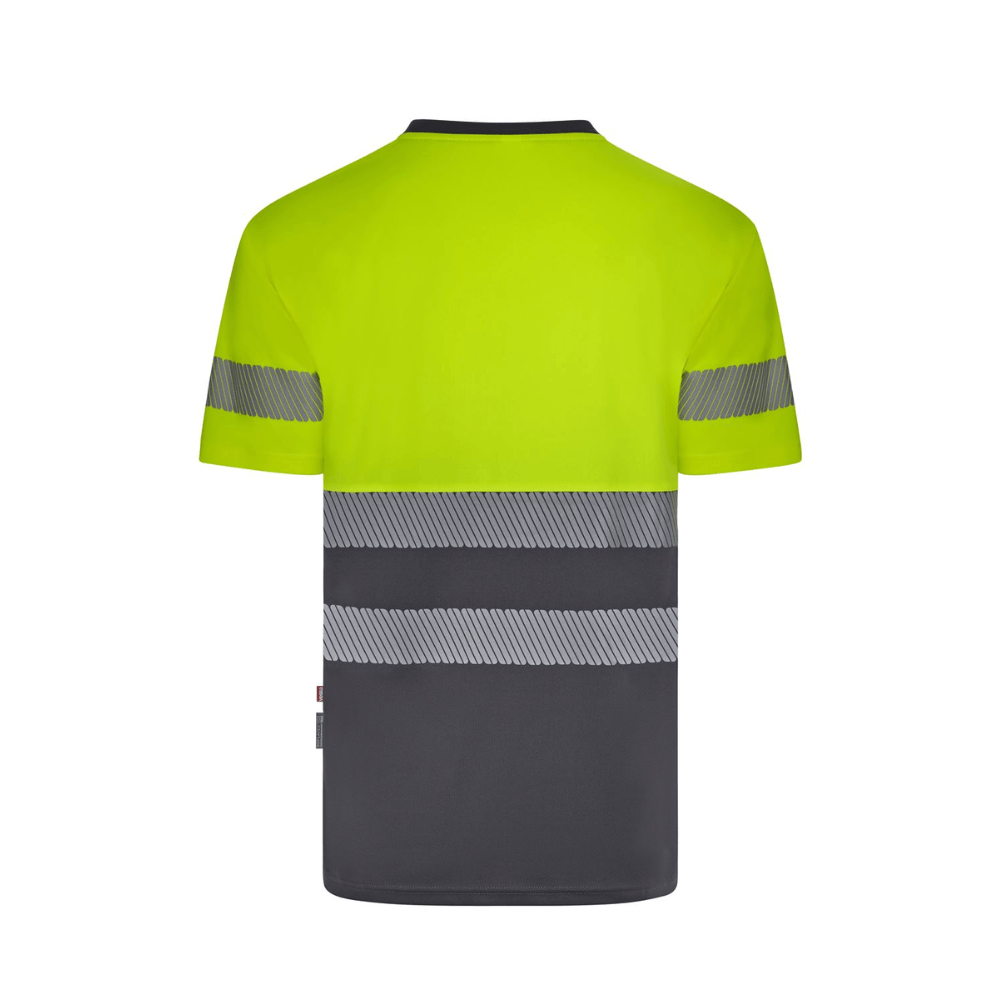 Camiseta poliéster reciclado bicolor manga corta con cintas segmentadas Velilla 305633