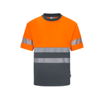 Camiseta poliéster reciclado bicolor manga corta con cintas segmentadas Velilla 305633