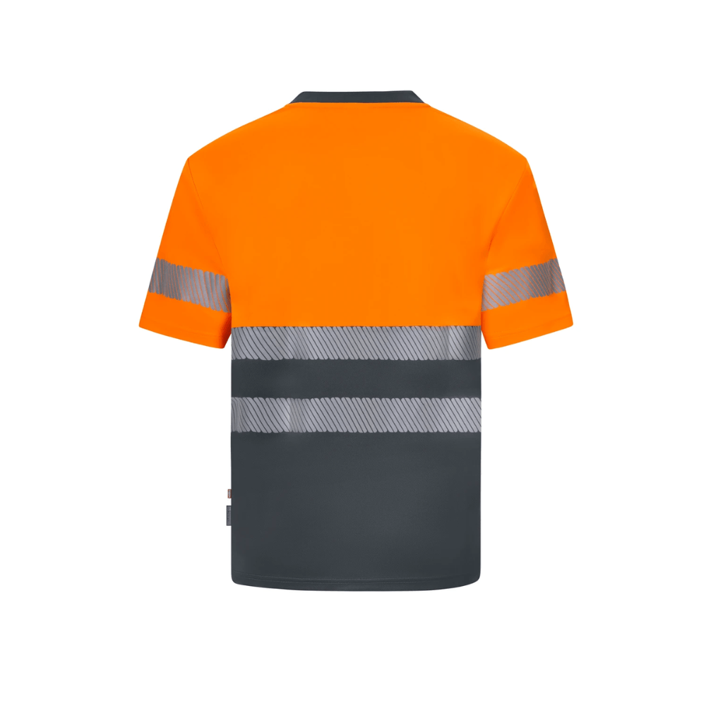 Camiseta poliéster reciclado bicolor manga corta con cintas segmentadas Velilla 305633