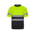 Camiseta poliéster reciclado bicolor manga corta con cintas segmentadas Velilla 305633