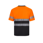 Camiseta poliéster reciclado bicolor manga corta con cintas segmentadas Velilla 305633