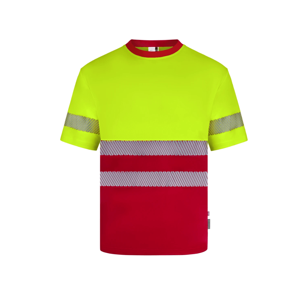 Camiseta poliéster reciclado bicolor manga corta con cintas segmentadas Velilla 305633