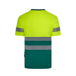 Camiseta poliéster reciclado bicolor manga corta con cintas segmentadas Velilla 305633