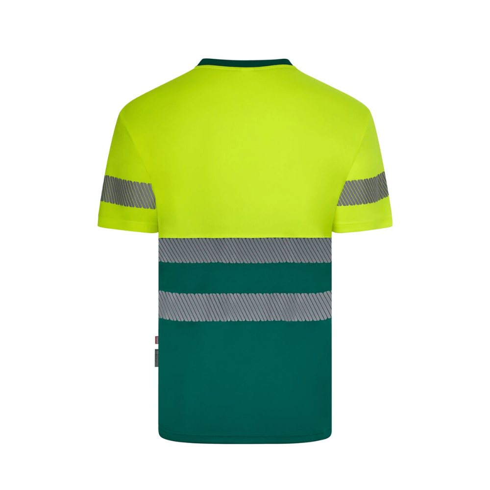 Camiseta poliéster reciclado bicolor manga corta con cintas segmentadas Velilla 305633