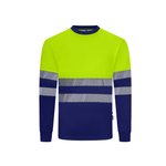 Camiseta poliéster reciclado bicolor manga larga con cintas segmentadas Velilla 305635