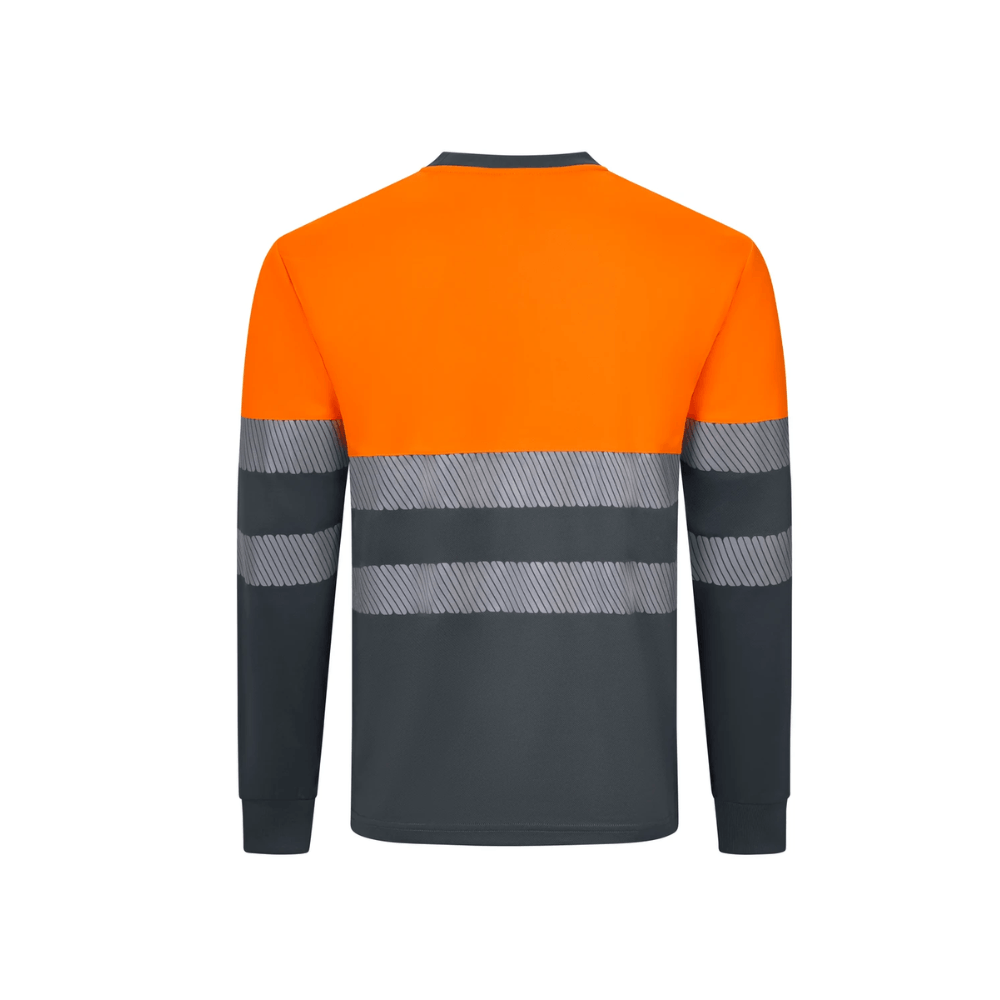 Camiseta poliéster reciclado bicolor manga larga con cintas segmentadas Velilla 305635