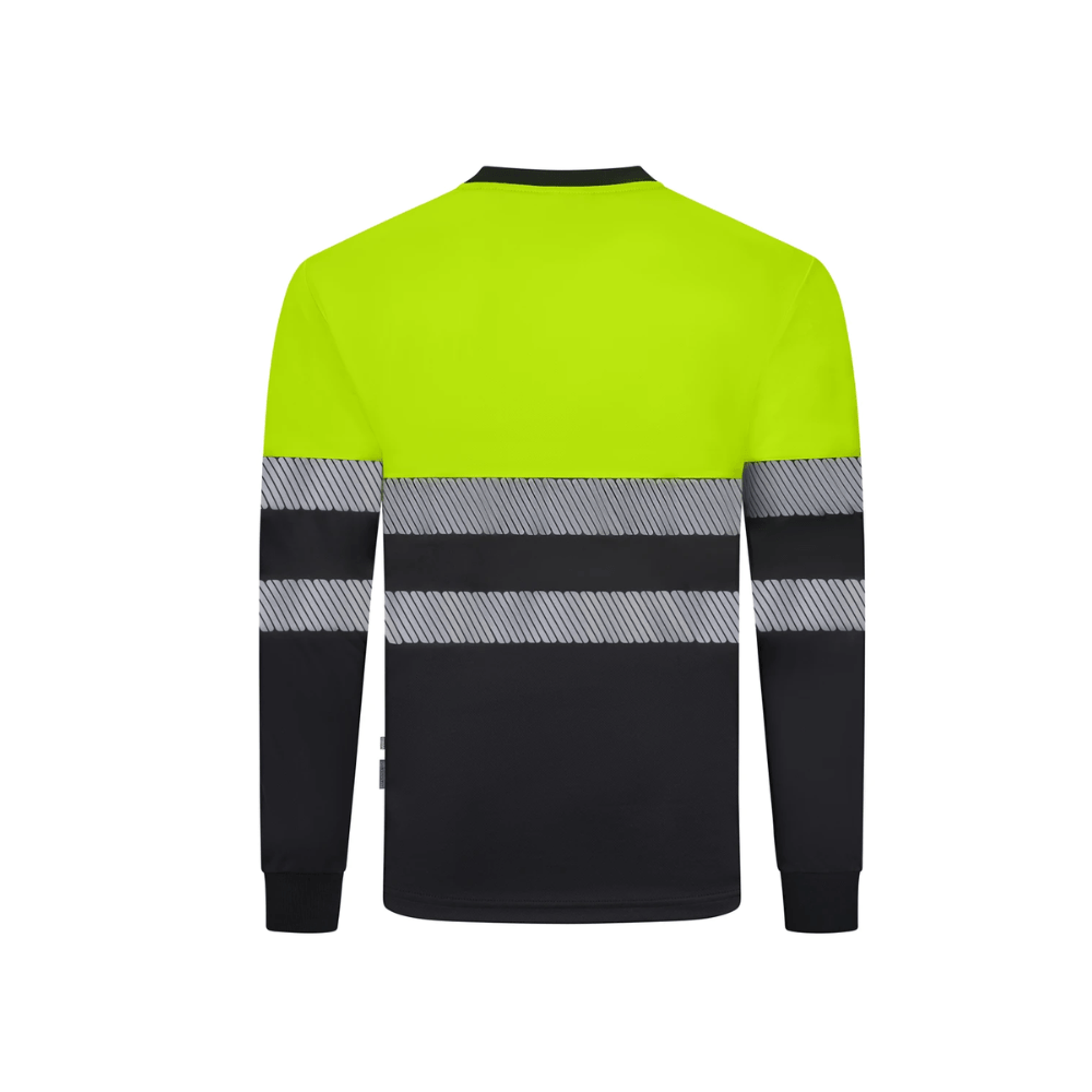 Camiseta poliéster reciclado bicolor manga larga con cintas segmentadas Velilla 305635
