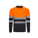 Camiseta poliéster reciclado bicolor manga larga con cintas segmentadas Velilla 305635