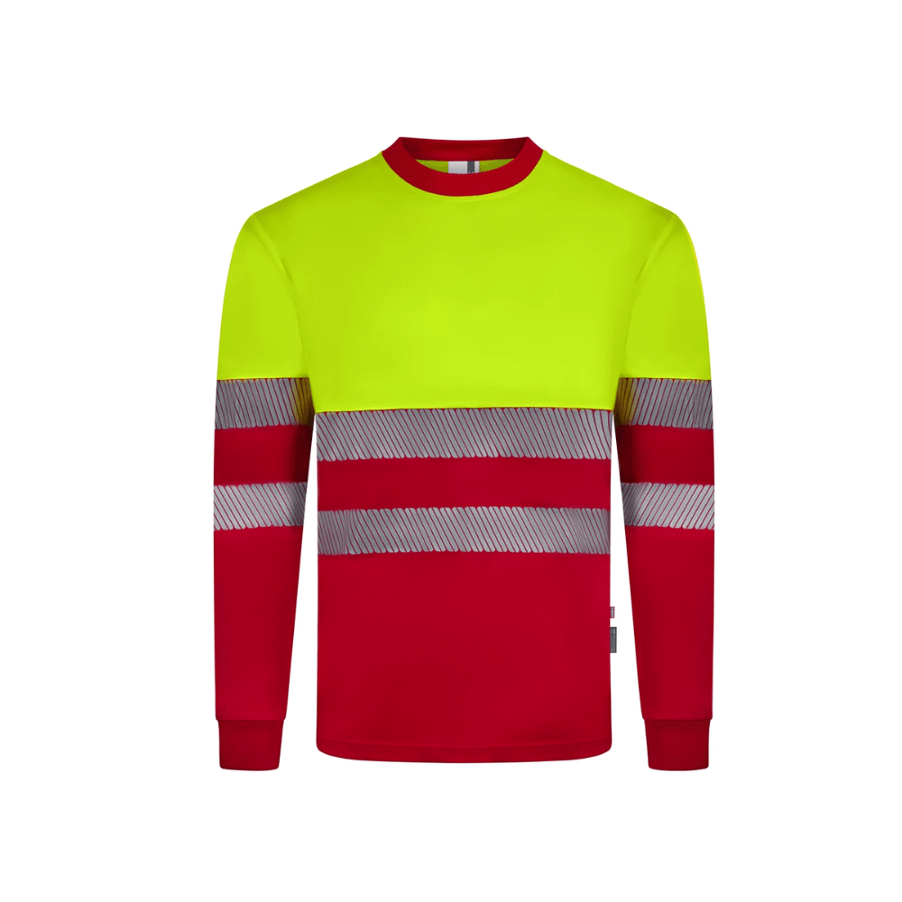 Camiseta poliéster reciclado bicolor manga larga con cintas segmentadas Velilla 305635
