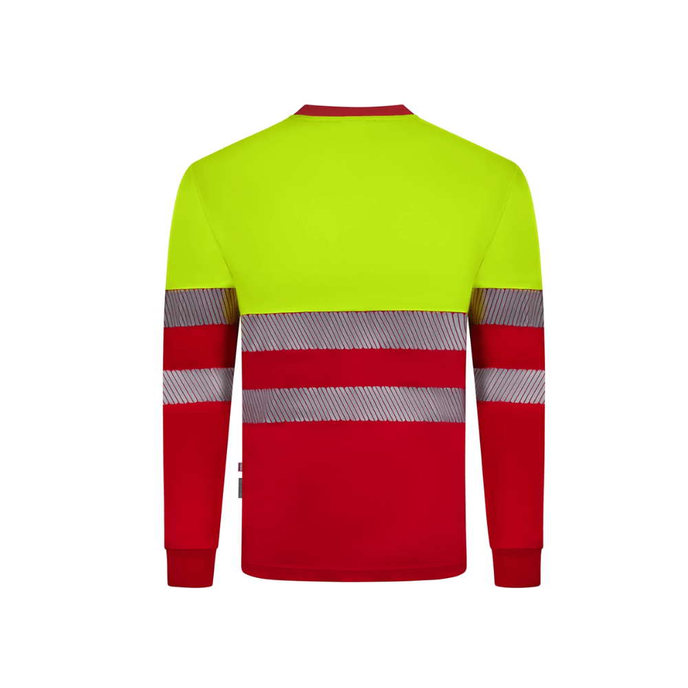 Camiseta poliéster reciclado bicolor manga larga con cintas segmentadas Velilla 305635