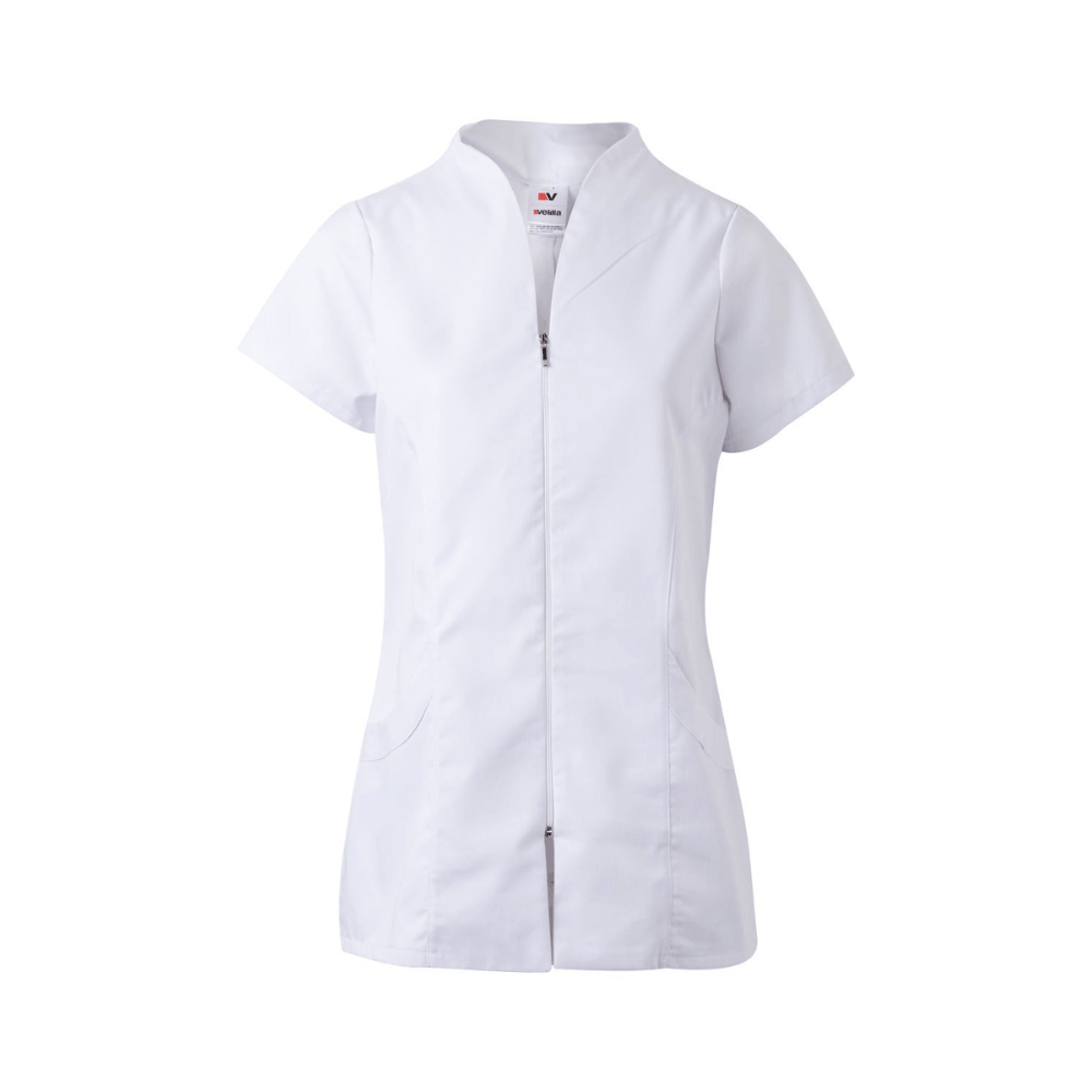 Chaqueta sanitaria con cremallera manga corta Velilla 535202