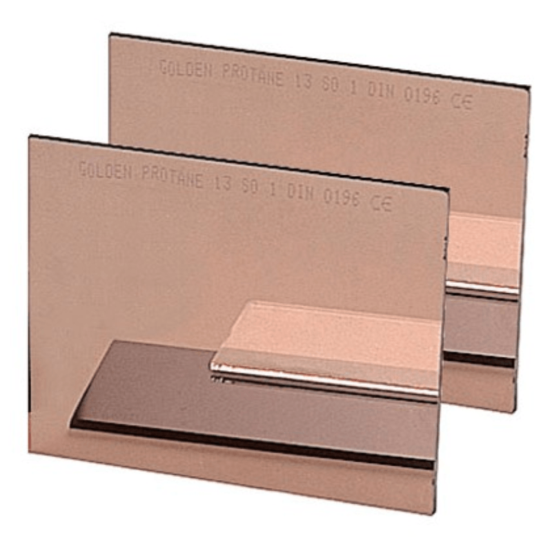 Ocular inactínico espejado Gold Coated 110x90 mm Safetop 71210 caja 10 uds