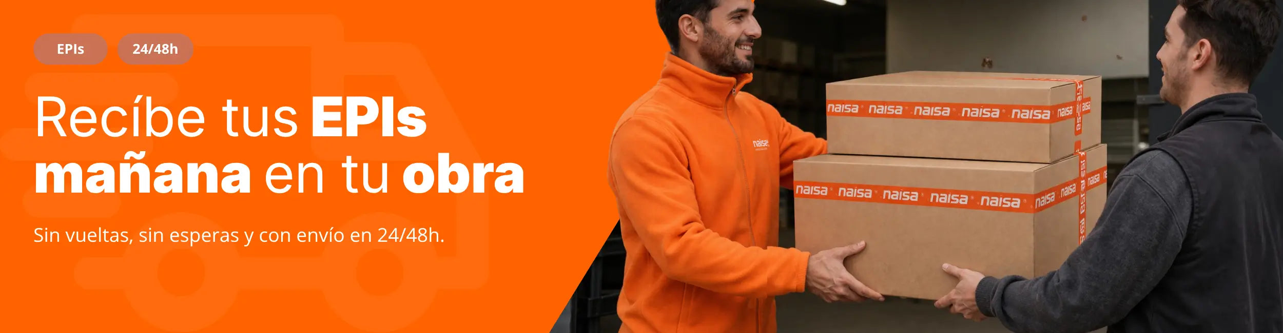 Venta de EPIs con stock real y envío en 24 horas a pie de obra.