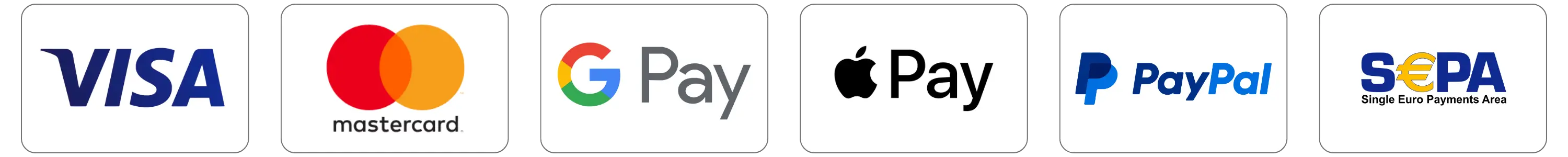 Formas de pago aceptadas