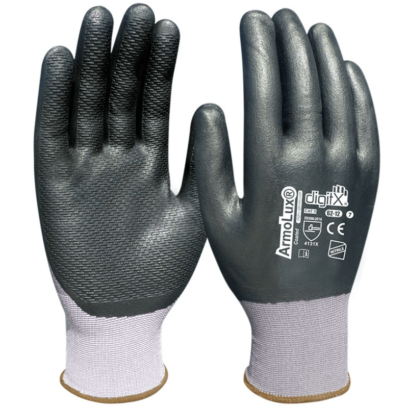 Guante Armolux Coated de nitrilo con relieve antideslizante Safetop 62-12