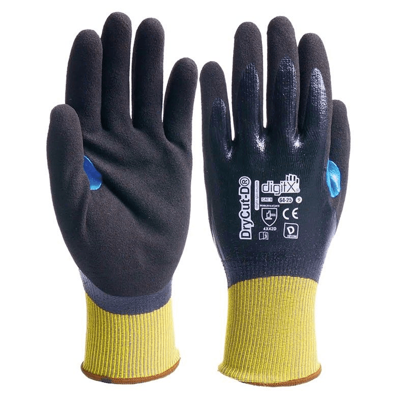 Guante Drycut-D anticorte TDM-D 15G doble capa nitrilo Safetop 64-25