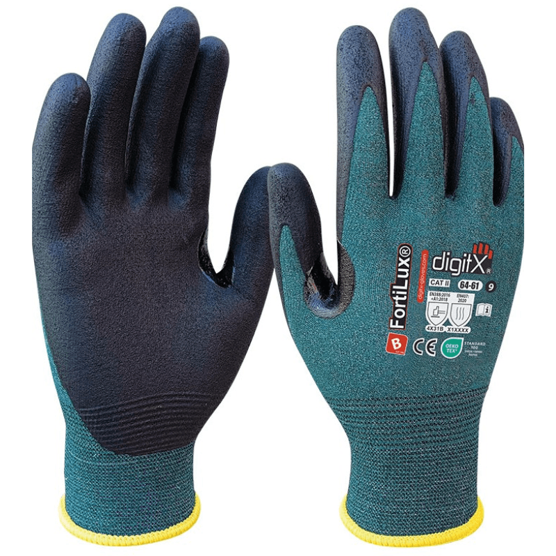 Guante Fortilux anticorte nivel B nitrilo foam 18G Safetop 64-61