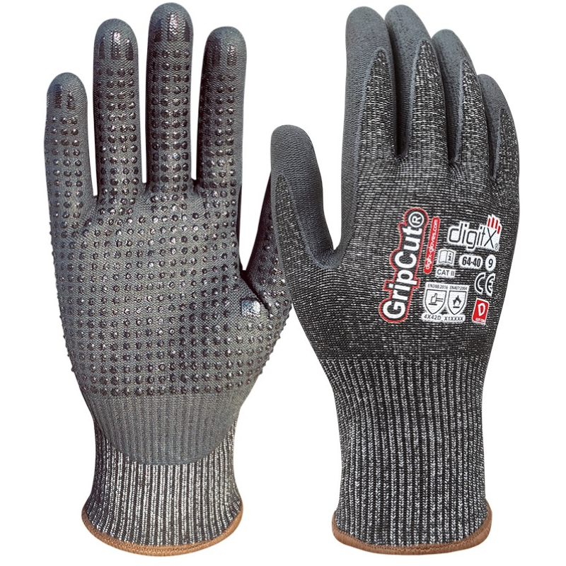 Guante Gripcut anticorte nivel D térmico con puntos de nitrilo Safetop 64-40